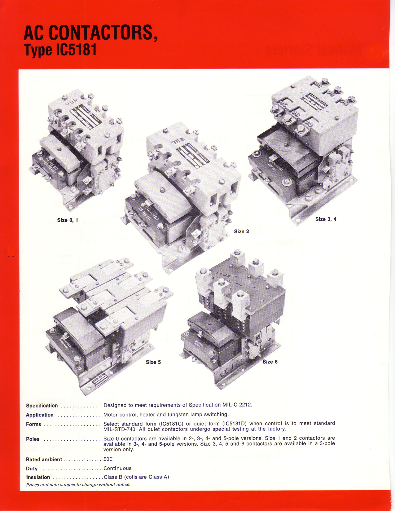 Contactors, GE