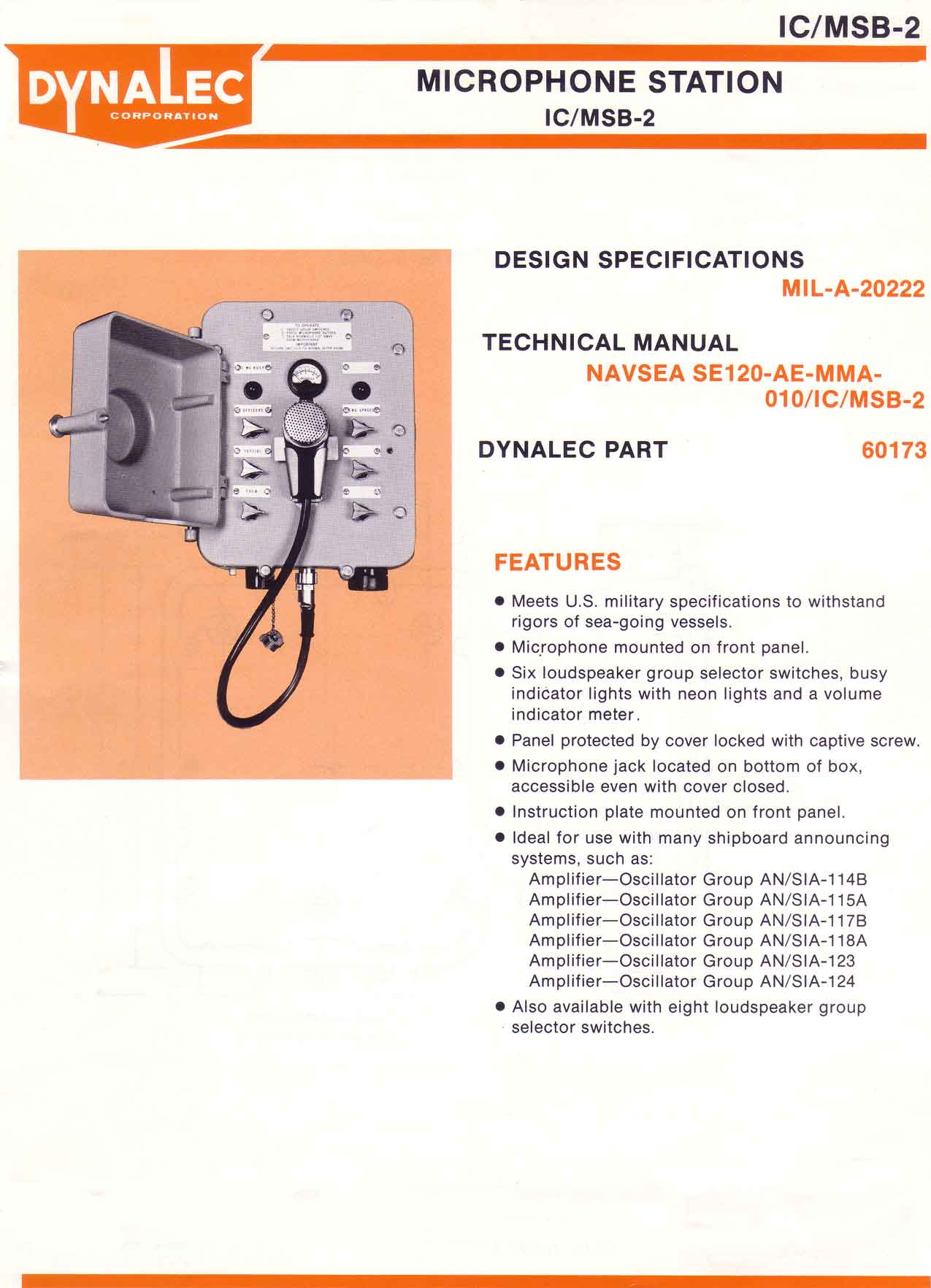 microphone station, Dynalec