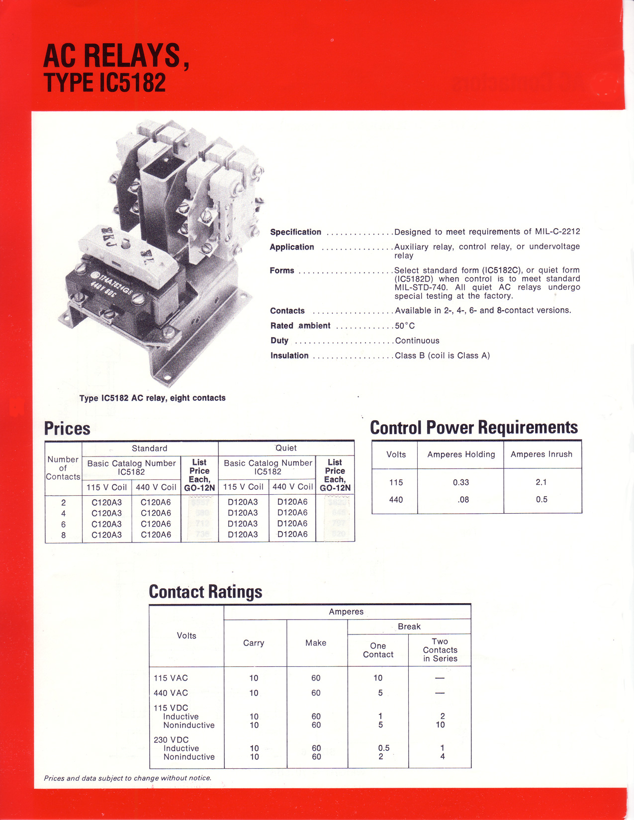 Relays, General Electric