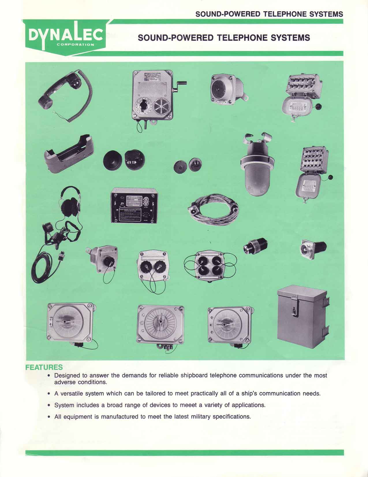 sound powered telephone systems, Dynalec