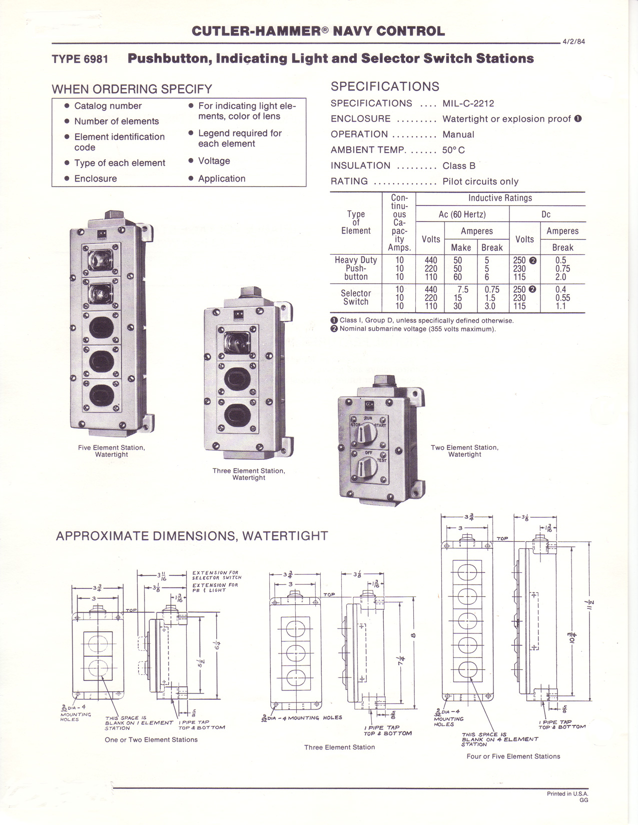 Switches, Cutler-Hammer
